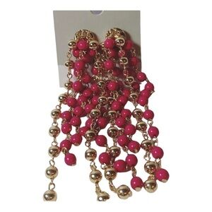 BP Dangling Pink and Gold Earrings